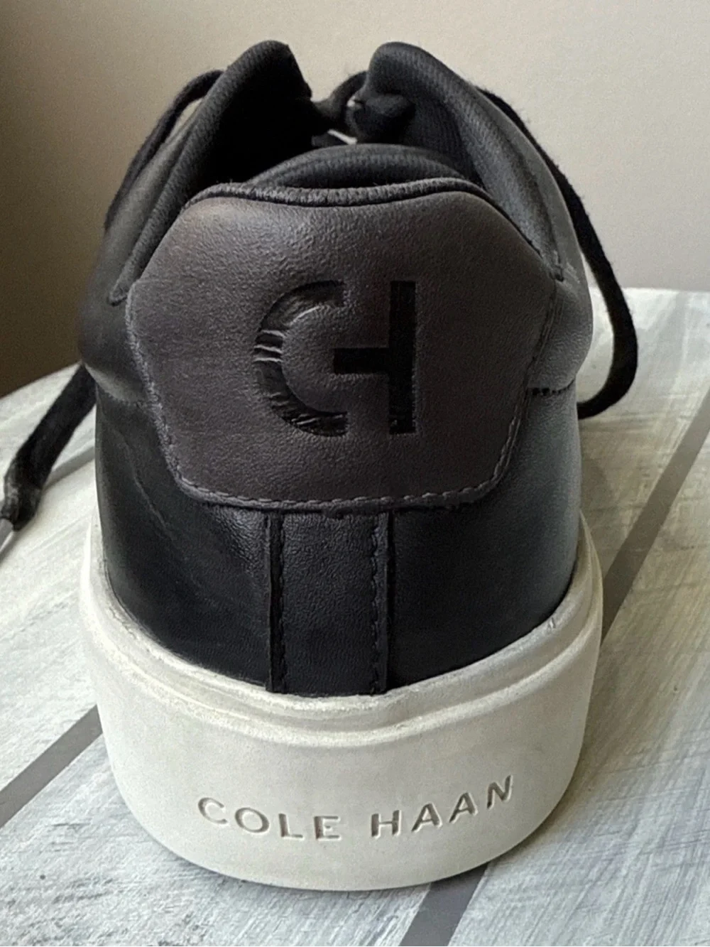 Cole Haan Grand Crosscourt Traveler Sneakers Men Size 12 Black Leather C36655